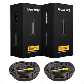 Par Câmara De Ar 700 X 23 / 30 Válvula Presta Bico Fino 60mm Pirelli Sportube Bicicleta Bike Speed