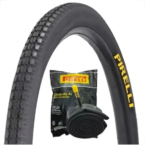 Pneu Pirelli Primor 26 x 1.1 / 2x2 Barra Forte motorizada montadinha Bike + Camara de ar PE-26