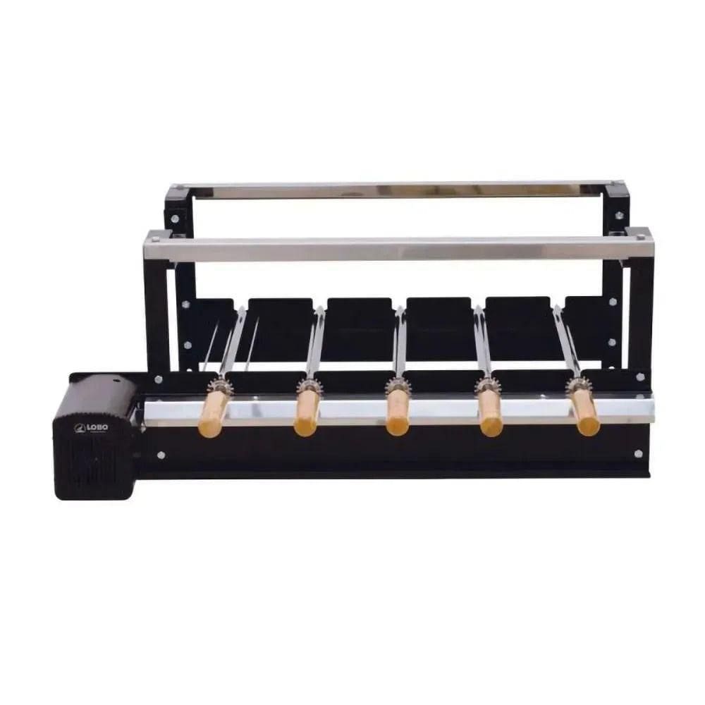 Kit Giratório Em Aço Carbono Gsa Lobo Churrasqueiras Tamanho 6-75 Bivolt