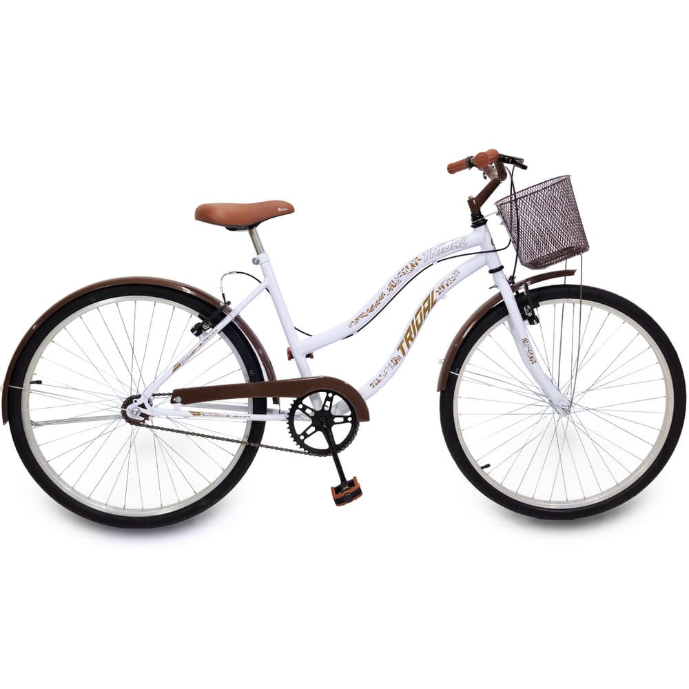 Bicicleta Aro 26 Feminina Retrô Tridal Beach com Freios V-Brake
