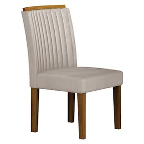 Cadeira para Mesa de Jantar Jade MDF Freijó Joli Palha - Leifer Móveis