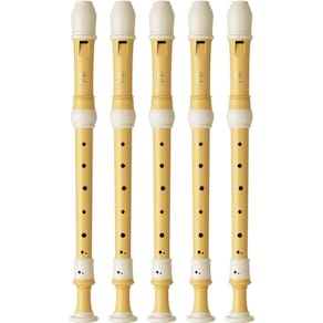 Kit 5 Flautas Doce Contralto Barroca Ecológica Em F YRA-402B Yamaha