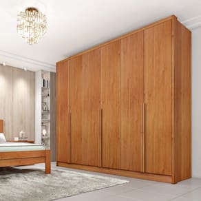 Guarda Roupa Casal 6 Portas 6 Gavetas - Fortuna-Cinamomo - Tcil Móveis