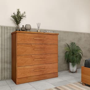 Cômoda para Quarto 4 Gavetas - Suécia-Cinamomo - Tcil Móveis