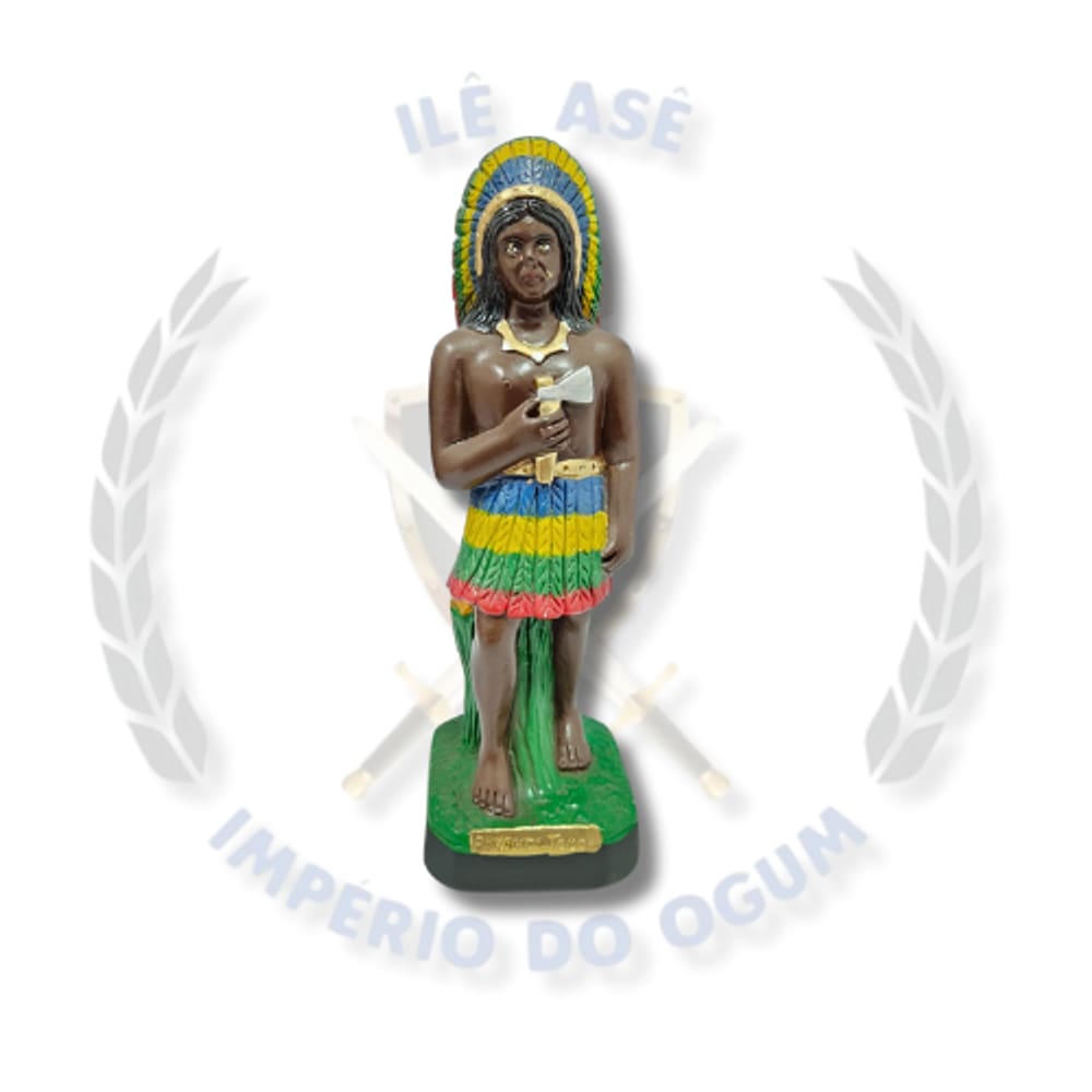 Imagem Gesso Caboclo - 20Cm - Arranca Toco