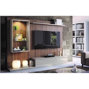Home para Sala de TV Moderno com Nicho 1,80m - Agnes - Montanhês Móveis
