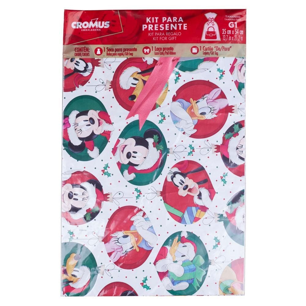 Kit Presente Natal 35x54cm Cromus