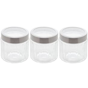 Kit 3 Potes de Vidro Borossilicato Porta Mantimentos Lyor 87