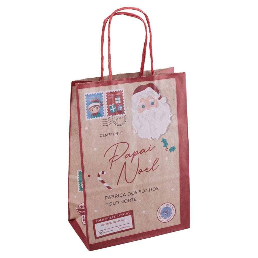 Sacola Papel Natal Tamanho P Cromus