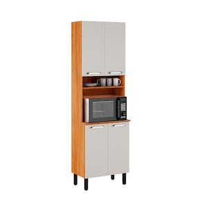 Paneleiro em Madeira Cinamomo Off White 4 Portas Vegas - Itatiaia