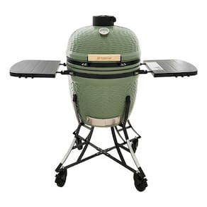 Churrasqueira A Bafo Carvao Movel Ceramica 120x74x46cm Verde
