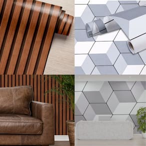 Papel de Parede Adesivo Autolante Decorativo PVC Estampa 5 Metros Quarto Sala Cozinha Banheiro Escritorio