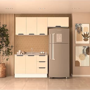 Cozinha Completa 3 Peças 224,5cm X 200cm Meena Branco/Creme
