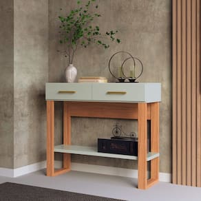 Aparador para Sala de Estar com 2 Gavetas Pradel Freijó / Off White