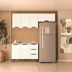 Cozinha Completa 3 Peças sem Tampo Meena Branco