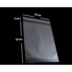 Saco Adesivado Plástico Transparente Vabene 10x10+3cm 100 Unidades