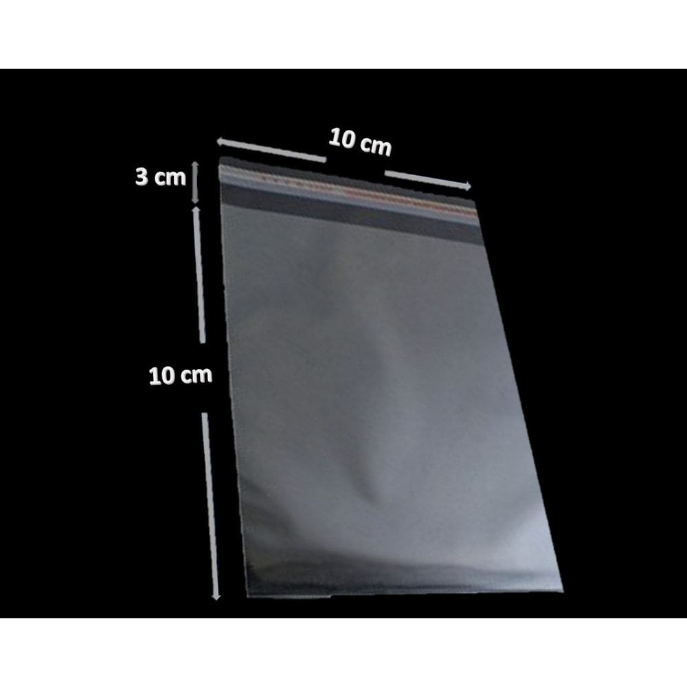 Saco Adesivado Plástico Transparente Vabene 10x10+3cm 1.000 Unidades