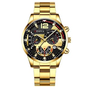Assista ao calendário de datas com pulseira de aço para homens da sqtianyi Business