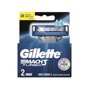 Gillette Shave Care Mach3 Turbo Cartucho De Barbear 2 Refis