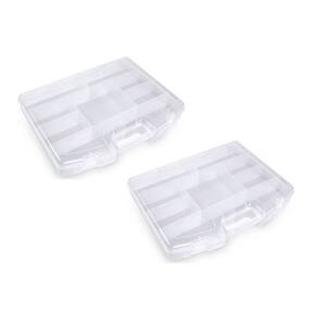 2 Maletas Plásticas Organizadoras 9 Divisorias Miudezas