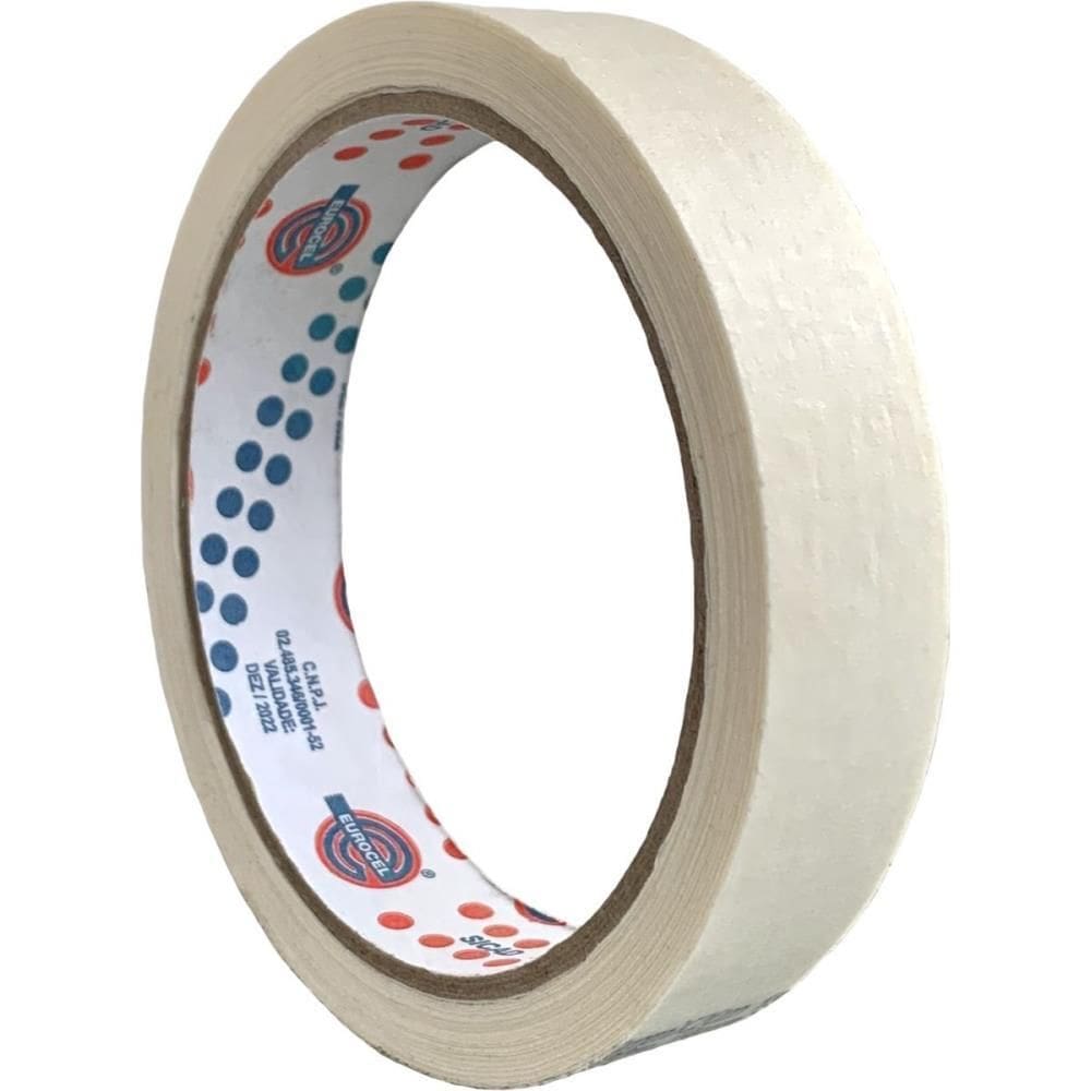 Fita Crepe 19mm x 20m Branca - Eurocel