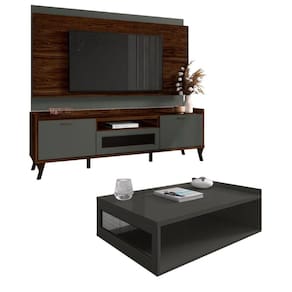 Rack Bancada 180 cm Painel Para Tv Até 75” e Mesa De Centro 90 cm Mobler