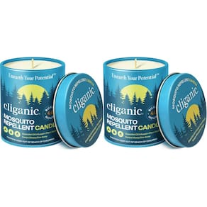 Vela repelente de mosquitos Cliganic Natural de 9 onças (pacote com 2)