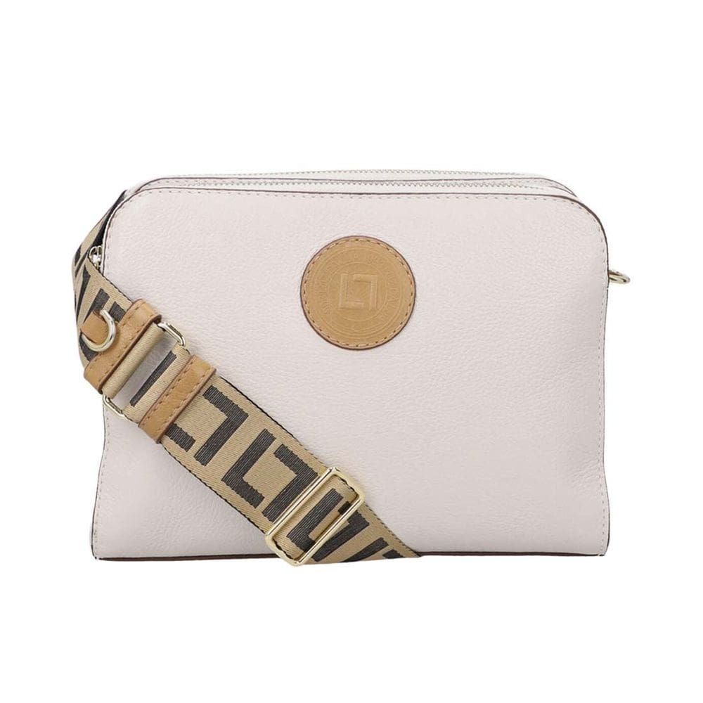 Bolsa Luz da Lua Bella Tiracolo Média Monograma Mocca