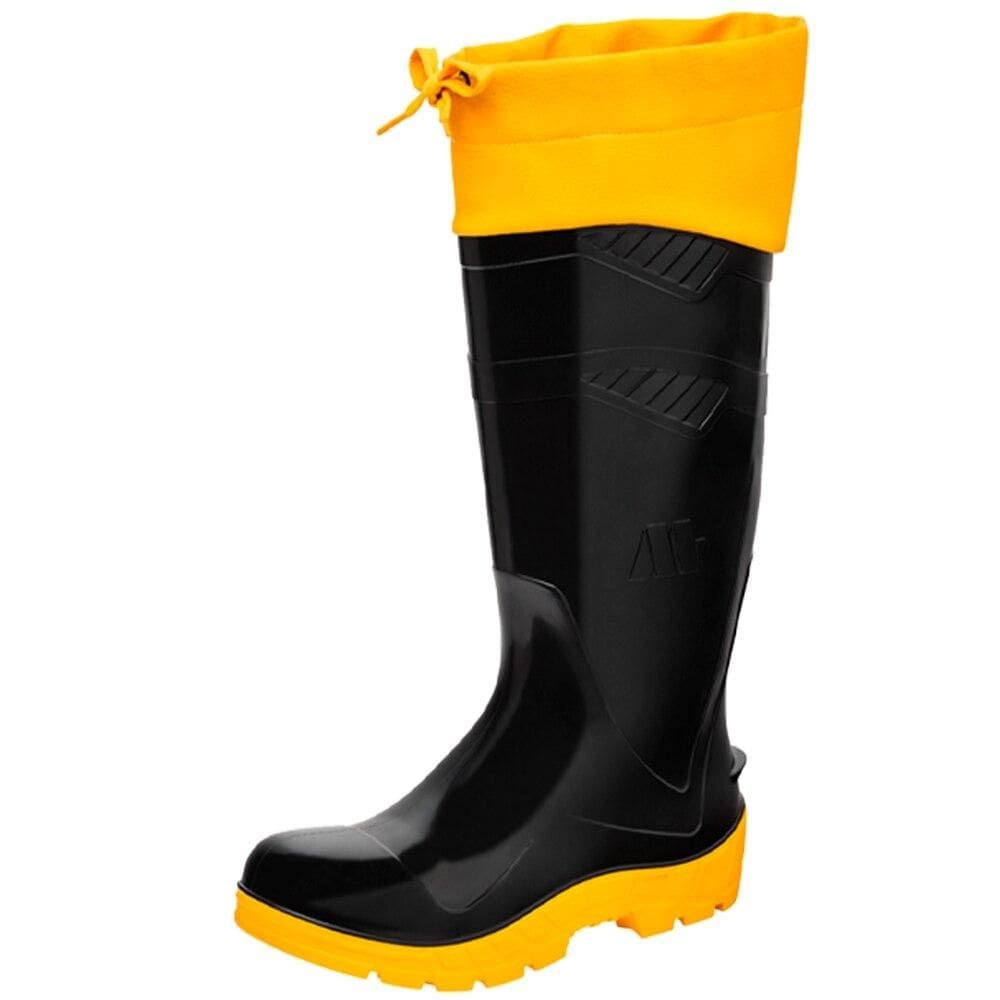 Bota de PVC Cano Longo All Work, Marluvas, Preto com Amarelo, Nº 38