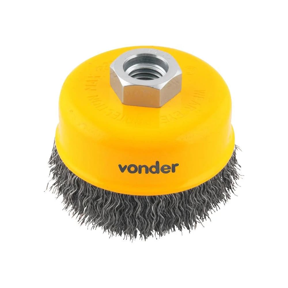Escova Tipo Copo Ondulada Vonder 3 Cor Amarelo