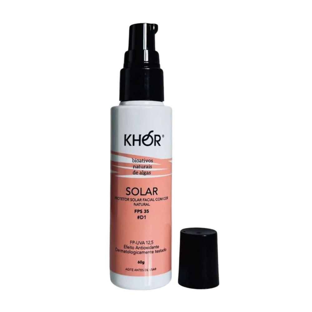 Protetor Solar Facial Natural Com Cor Fps35 60g Khor Tom #d1
