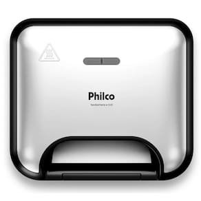 Sanduicheira Grill 750W Philco Antiaderente Platinum Ellegance 220V