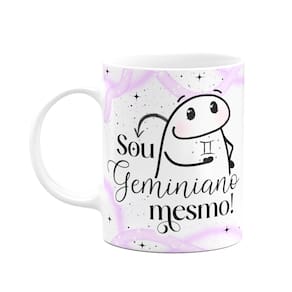Caneca Flork Signos Gêmeos - Sou geminiano mesmo