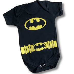 Body Batman Preto Mesverssario Fantasia Bebe