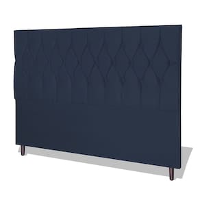 Cabeceira Estofada Box Solteiro Encosto Para Cama Madri 94x126 Azul Marinho