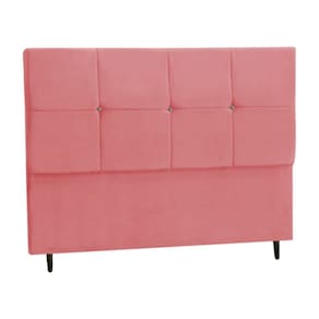 Cabeceira Estofada Box Solteiro Encosto Para Cama Paris 94x126 Rosa