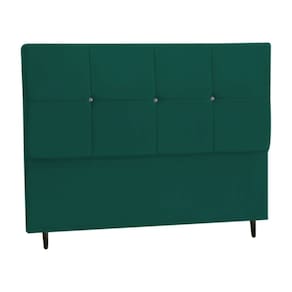 Cabeceira Estofada Box Solteiro Encosto Para Cama Paris 94x126 Azul Tiffany