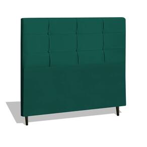 Cabeceira Estofada Box Casal King Size Encosto Para Cama Style 195x126 CM Azul Tiffany