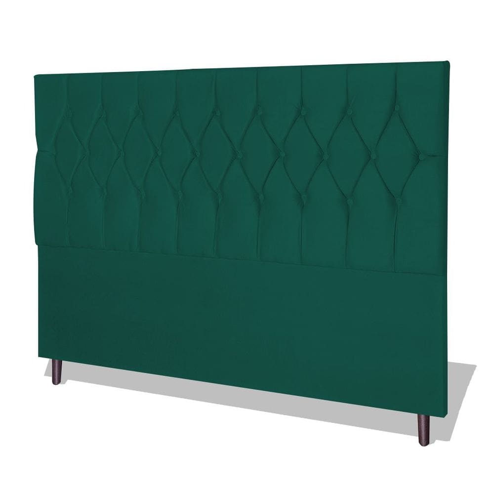 Cabeceira Estofada Box Solteiro Encosto Para Cama Madri 94x126 Azul Tiffany