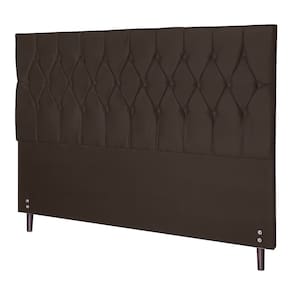 Cabeceira Madri Marrom Estofada para Cama Box Solteiro 94Cm Quarto Luxo