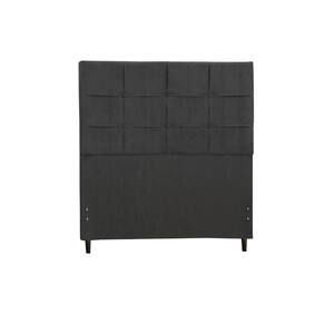 Cabeceira Estofada Box Casal Queen Size Encosto Para Cama Style 164x126 CM Preto