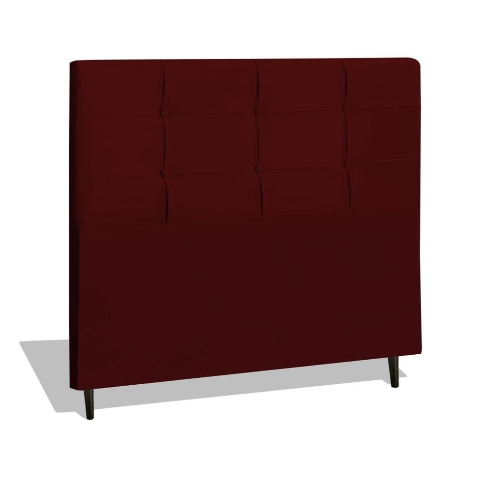 Cabeceira Estofada Box Casal Queen Size Encosto Para Cama Style 164x126 CM Marsala