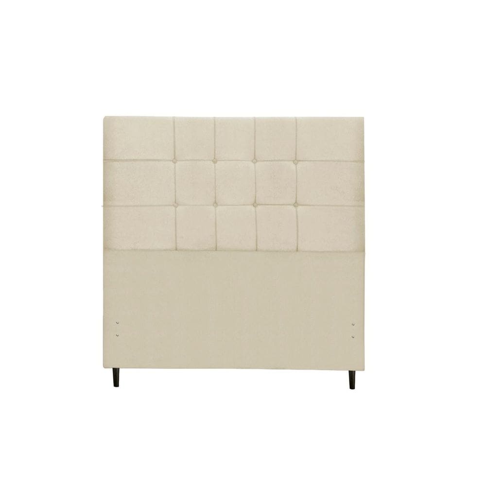 Cabeceira New Barcelona Estofada Com Botão de Tecido para Cama Box Solteiro 94Cm New Foam