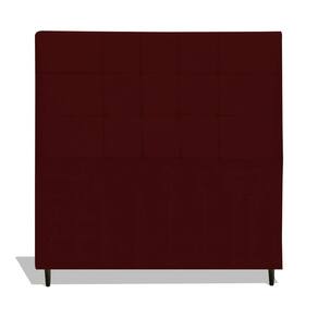 Cabeceira Estofada Box Casal Queen Size Encosto Para Cama Barcelona 164x126 CM Marsala