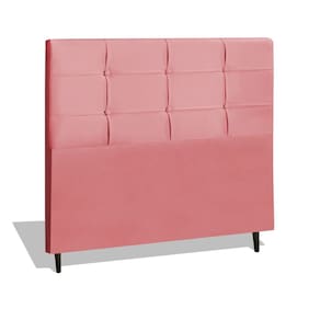 Cabeceira Estofada Box Solteiro Encosto Para Cama Style 94x126 Rosa