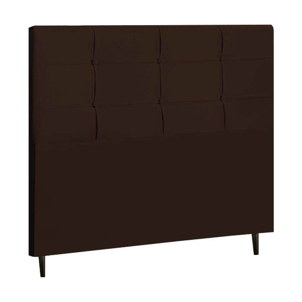 Cabeceira Casal Queen Size 164 Cm New Style Marrom para Cama Box Estofada -