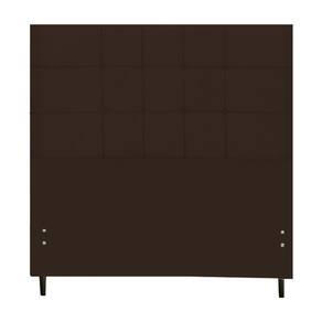 Cabeceira Barcelona Estofada Com Botão de Tecido para Cama Box Casal Queen Size 164Cm Marrom