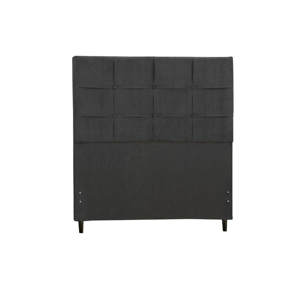 Cabeceira New Style Estofada Com Botão de Tecido para Cama Box Solteiro 94Cm Preto