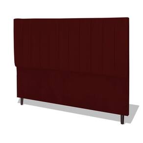 Cabeceira Estofada Box Casal Queen Size Encosto Para Cama Leblon 164x126 CM Marsala