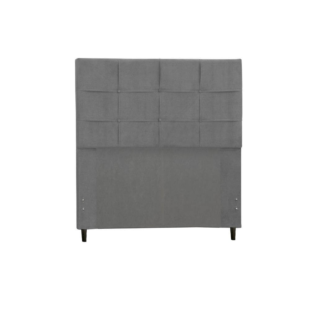 Cabeceira Casal King Size 195 Cm Style Cinza para Cama Box Estofada